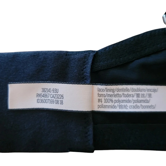 Victoria's Secret Dream Angels Lined Demi Lace Fur Trim Black Bra Size 36DDD - Picture 8 of 10